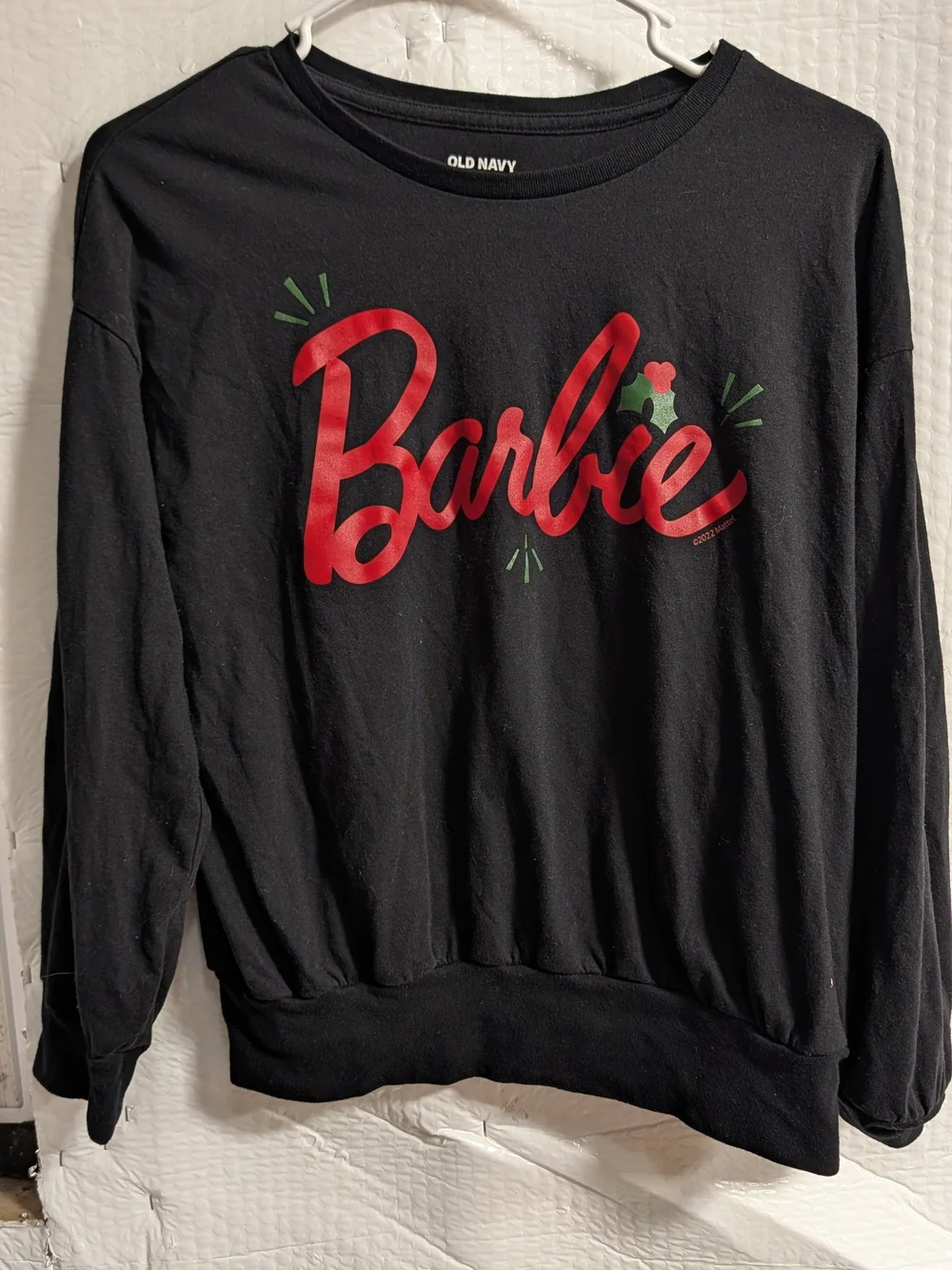 Old Navy Barbie Graphic Black Sweatshirt